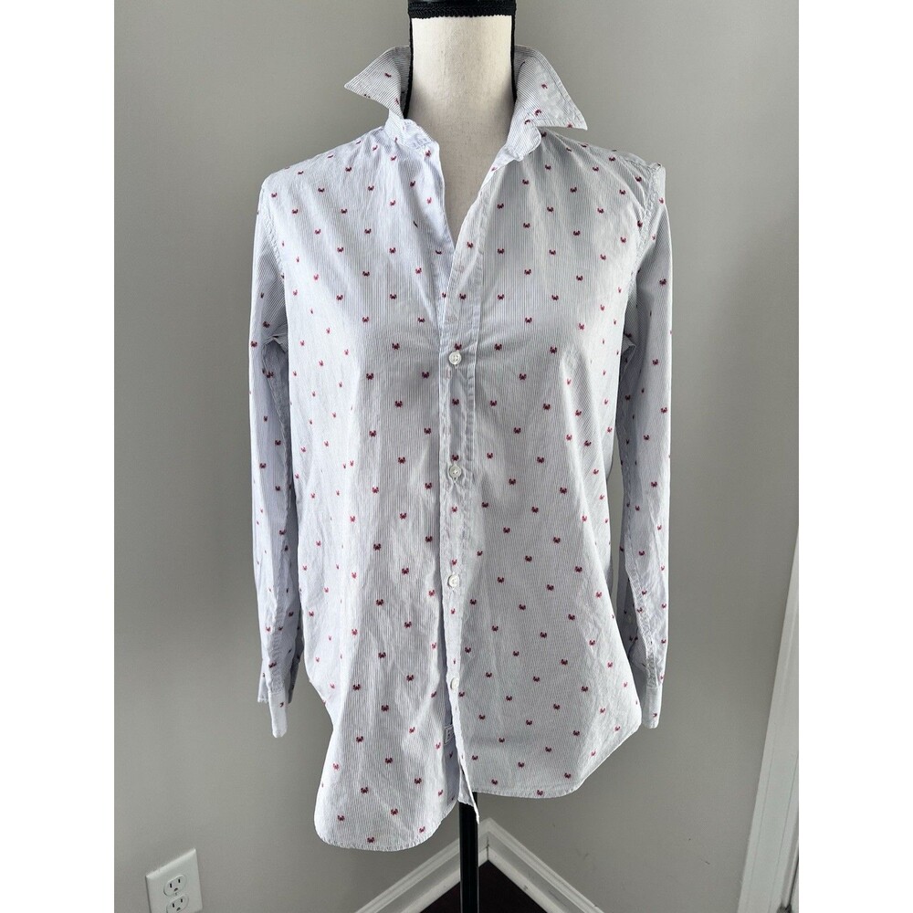 Frank & Eileen Embroidered Crab Button Down Cotton Size Small